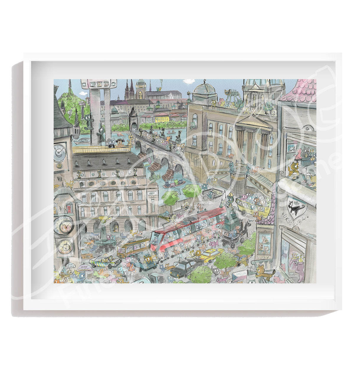 Praha City Kitty, 76x60