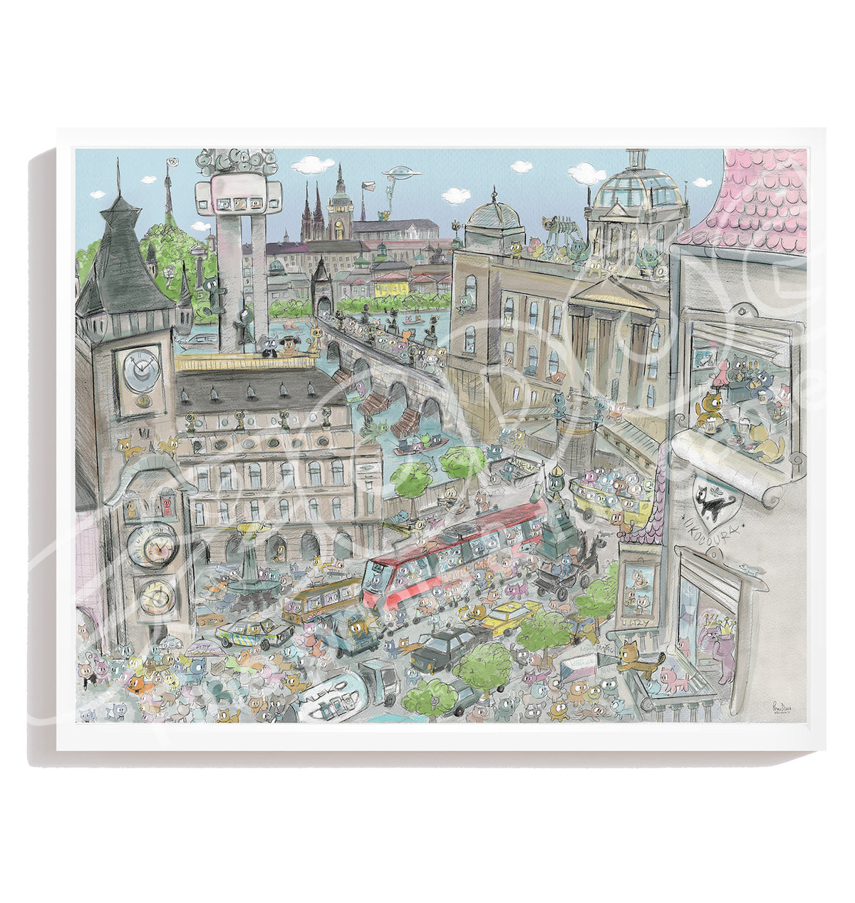 Praha City Kitty, 76x60